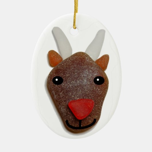 Zee kerstversiering keramisch ornament (Voorkant)