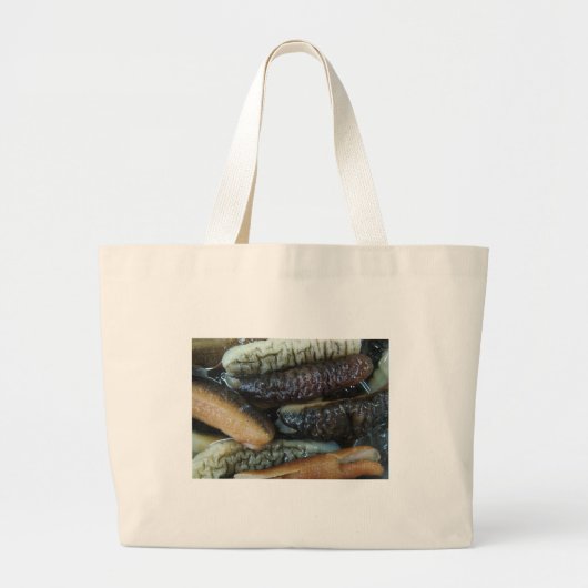 Zee Komkommer ... Yaowarat Market Food Grote Tote Bag (Voorkant)