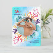 Zee koraal foto kaart (Staand voorkant)