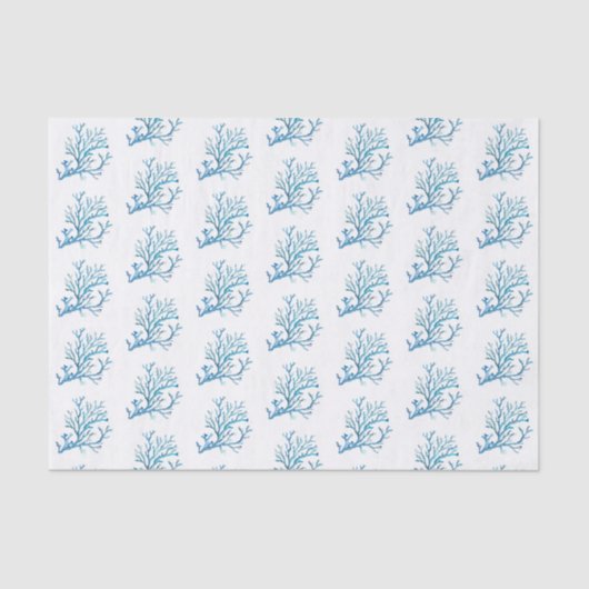 Zee koraal Waterverf Pattern Beach Tissuepapier (Voorkant)
