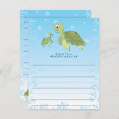 Zee Kortvlakke Briefpapier kaarten voor schildpad  (Voorkant / Achterkant)