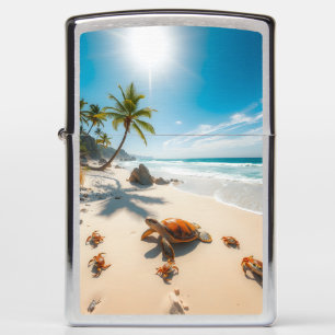 Zee Krabben op Tropisch Strand – Serene Oceaan