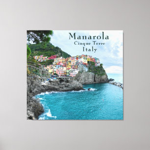 Zee Kust Cinque Terre Manarola Italië Canvas Afdruk