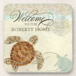 Zee - Kustkust - Welkom bij strand Drankjes Onderzetter