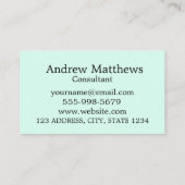 Zee kustvaarder Aqua Blue Landschap Visitekaartje (Achterkant)