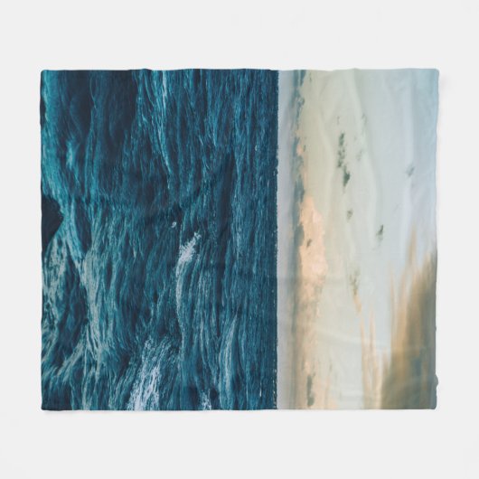 Zee landschap Fleece Deken (Voorkant (Horizontaal))