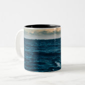 Zee landschap Tweekleurige Koffiemok (Voorkant links)