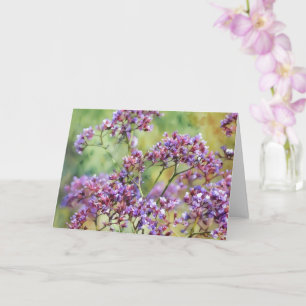 Zee Lavendelbloemen Floral Art Note Kaart