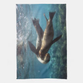 Zee leeuwen Galapagos Theedoek (Verticaal)