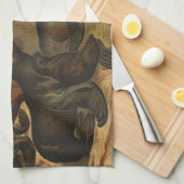  Zee leeuwen op strand, zeedier Theedoek (Quarter Fold)