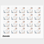 zee leven koraal Baby shower monogram Vierkante Sticker (Vel)