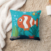 Zee-levenspatroon met zeewier kussen (Deken)