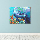 Zee Lieverd II Canvas Afdruk (Insitu (Houten vloer))