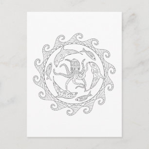 Zee Life Adult Kleuren Briefkaart