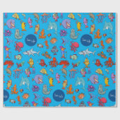 Zee Life Animals kleurrijke oceaan personages Cadeaupapier (Vlak)