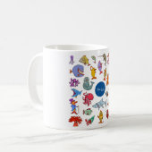 Zee Life Animals kleurrijke oceaan personages Koffiemok (Voorkant links)