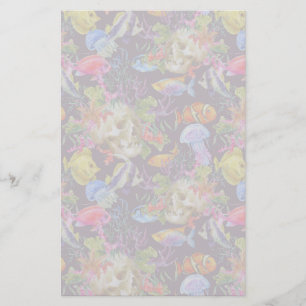 Zee Life Grunge Patroon Briefpapier