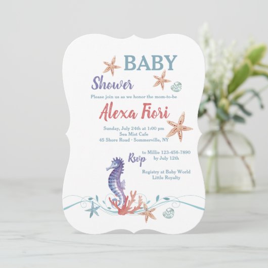 Zee Life Invitation Kaart (Staand voorkant)