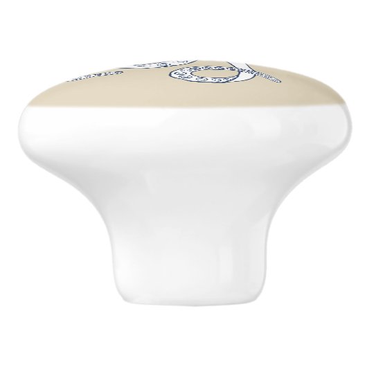 Zee Life Octopus Nautical Ceramic Knobs. Pulls Keramische Knop (Zijkant)