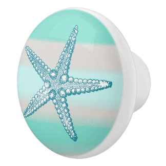 Zee Life Starfish Nautische keramische knobbels /  Knop