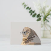 Zee Lion Animal Art Briefkaart (Staand voorkant)