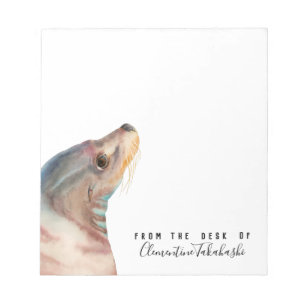 Zee Lion Animal Art Jouw namen toevoegen Notitieblok