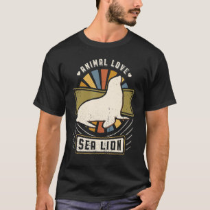 Zee Lion Classic Retro Animal T-shirt