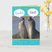 Zee Lions - Liefde met vader Vaderdag Kaart (Gele Bloem)