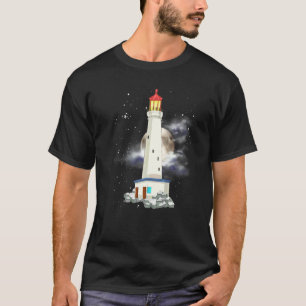 Zee Maneschijn Nevel Scheepvaart Oceaan Volle Maan T-shirt