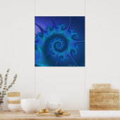 Zee met blauwe ogen poster (Keuken)