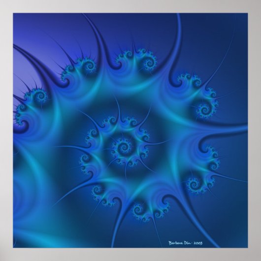 Zee met blauwe ogen poster (Voorkant)