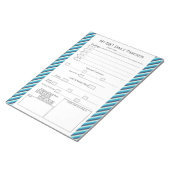 Zee met gekleurd striped design Notitieblok (Schuin)