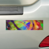 Zee met gespleten bloem bumpersticker (Op auto)