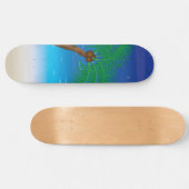 Zee met schaatbord skateboard (Horizontaal)
