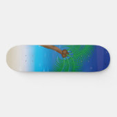 Zee met schaatbord skateboard (Horizontaal)