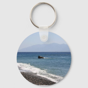 zee met stenen sleutelhanger