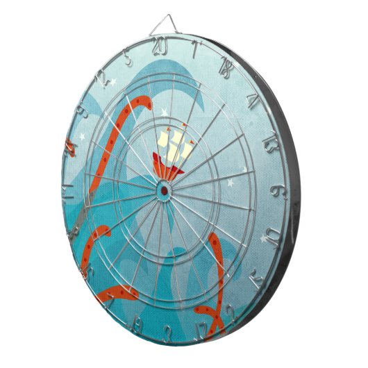 Zee Monster Sailing Dartbord (Voorkant Rechts)