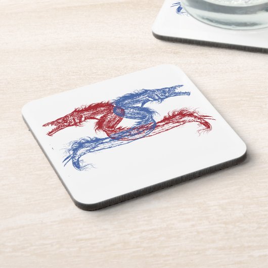 Zee-monsters met uw keuze achtergrond bier onderzetter (Linkerzijde)