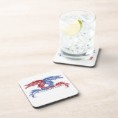 Zee-monsters met uw keuze achtergrond bier onderzetter (Rechterzijde)