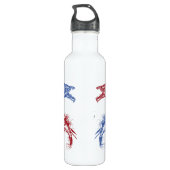 Zee-monsters met uw keuze achtergrond waterfles  (Achterkant)