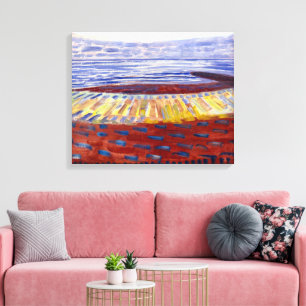Zee na zonsondergang   Piet Mondrian   Canvas Afdruk