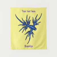 Zee naaktslak blauwe drakenillustratie