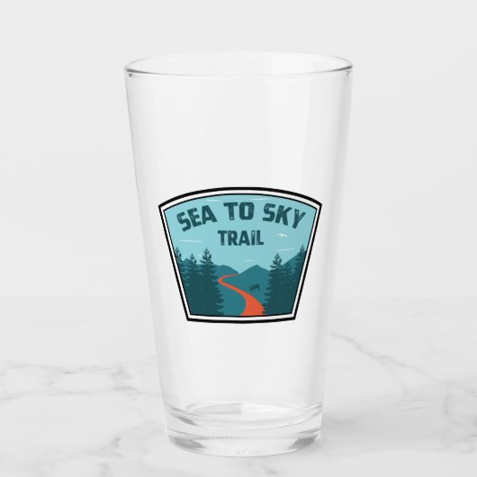 Zee naar Sky Trail British Columbia Glas (Voorkant)