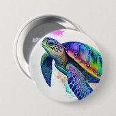 Zee Natuur zeestrand Ronde Button 7,6 Cm (Voorkant /achterkant)