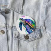 Zee Natuur zeestrand Ronde Button 7,6 Cm (In situ)