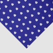 Zee Nautical Sailboot Pattern op Navy Blue Tissuepapier (Detail)
