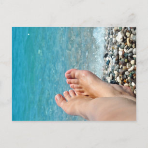 zee oceaan strand ontspannen vrouwen zomertoerisme briefkaart