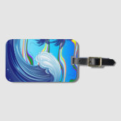Zee Ocean big Wave Water Bagagelabel (Voorkant (horizontaal))