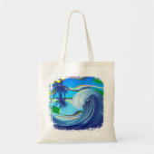 Zee Ocean big Wave Water canvas tas (Voorkant)