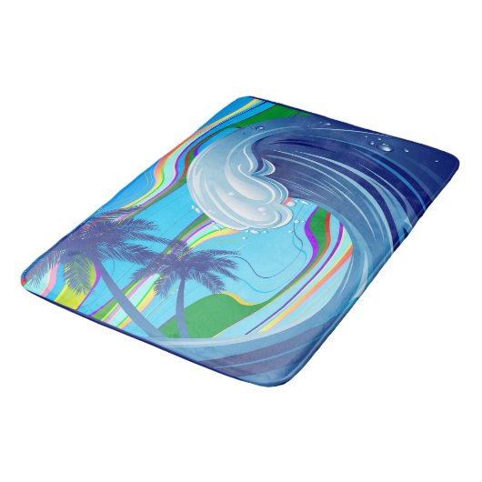 Zee Ocean big Wave Water Double-Sided sleutelhange Badmat (Gekanteld)